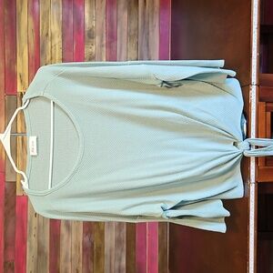 Mint Green Tie-Front Top